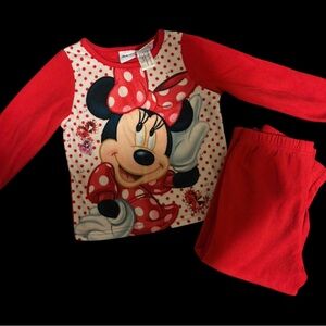 Disney Red and White Minnie Mouse Toddler Pajamas
